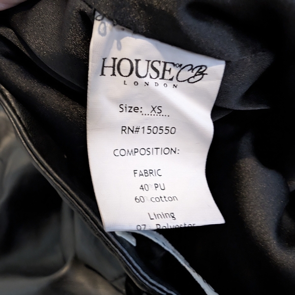 House of CB Inaya Black Stretch Vegan Leather Trousers - Picture 8 of 9